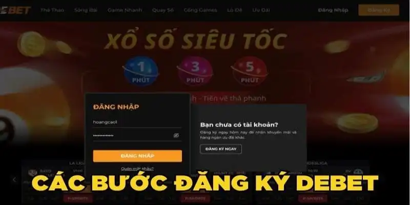 Hướng dẫn đăng ký tài khoản debet