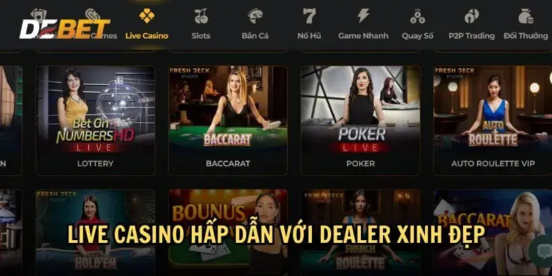 Hệ thống game hấp dẫn tại sảnh casino
